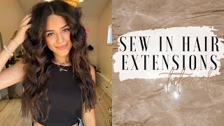 Bellami Sew In Hair Extensions Hair Tutorial  Adding Length Fullness amp Volume [upl. by Atilam]