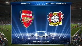 PES 2013  Arsenal FC  Bayer 04 Leverkusen  Champions League Round of 16 2nd Leg [upl. by Killam276]