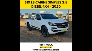 Chevrolet S10 LS 28 Diesel 4x4 Cabine Simples ano 2020 VIP TRUCK [upl. by Marden]