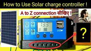 How to use Solar charge controller  solar system for home [upl. by Boyden]