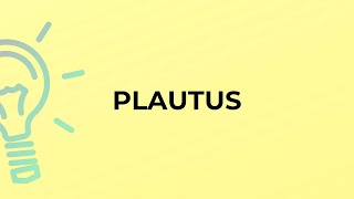 What is the meaning of the word PLAUTUS [upl. by Rebmit]