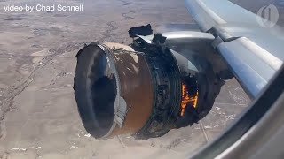 United Airlines Boeing 777 suffers catastrophic engine failure over Denver [upl. by Atsyrt]