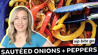 Sautéed Onions And Peppers For Fajitas Pizza Steak Sides [upl. by Amathiste955]