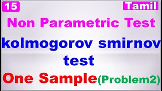 MA3391 Probability and Statistics  Unit 4 NonParametric Test kolmogorov smirnov testOne Sample [upl. by Oppen]