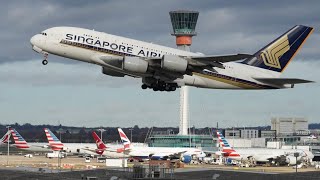 Observation Deck  London Heathrow Plane Spotting 🇬🇧  LHR Airport panoramic view Terminal 4 [upl. by Annaeiluj]