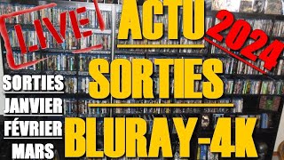 LIVE ACTU SORTIES BLURAY 4K PREMIER TRIMESTRE 2024 [upl. by Alexine471]