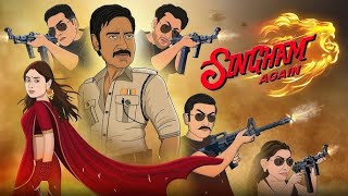 Singham Again movie  Animated spoof  cartoon smash [upl. by Sylera510]