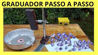 Lapidação de pedras preciosas fabricação de tabuleta graduador Tutorial passo a passo [upl. by Aniuqal440]