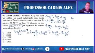 Albert Einstein  Medicina 2023 Para fazer um gráfico em papel milimetrado com escala logarítmica [upl. by Byron]