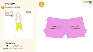 Proceso de costura Moldes  Patrón SHORT CALZA BIKER NIÑA 2202 [upl. by Ettennan959]