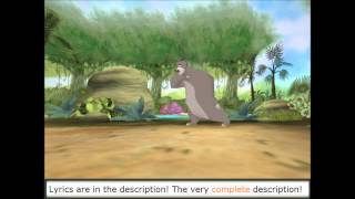 The bare necessities with lyrics Jungle Book Groove Party [upl. by Leah]