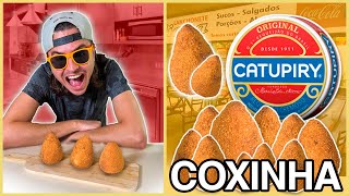 A MELHOR COXINHA COM CATUPIRY  Receita fácil como fazer coxinha de frango [upl. by Gottlieb]