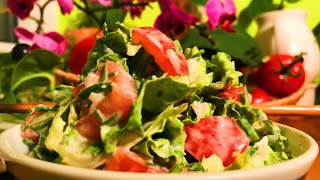 Chives Tomato Batavia Salad with Garlic Cashew Dressing  Take 3 [upl. by Junna]