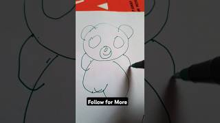 How To Draw A Bear simpleartug shorts youtubeshorts beardrawing simpleartug [upl. by Nomad]