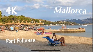 4K⛱Puerto Pollensa MallorcaMajorca Spain 2021August 26 [upl. by Courtund459]