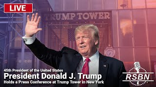 LIVE REPLAY President Trump Holds a Press Conference at Trump Tower in New York  92624 [upl. by Bevon161]