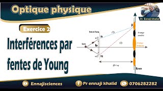 interférences lumineuses à laide de fentes dYoung exercice 2 [upl. by Malinin]