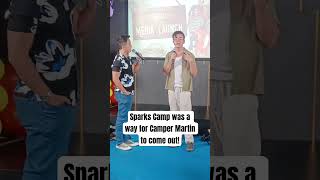 Sparks Camp was a way for Camper Martin to come out SparksCampS2 SparksCampMediaLaunch [upl. by Idelia7]