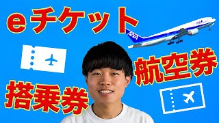 【３分でわかる】eチケットとは？航空券と搭乗券のちがい [upl. by Ahseital411]