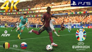 EA SPORTS FC 24 BÉLGICA VS ESLOVAQUIA  UEFA EURO 2024  GRUPO E  FRANKFURT ARENAULTRA REALISM 4K [upl. by Atined]