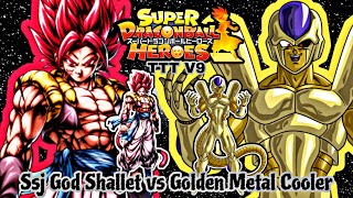 Ssj God Shallet vs Golden Metal Cooler  Super Dragon Ball Heroes TTT V9  DBZ TTT MOD [upl. by Darrelle]