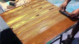 Faux Oak Wood Grain Creative Painting Techniques [upl. by Airahcaz]