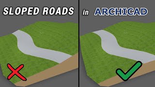 Sloped Roads in Archicad Tutorial [upl. by Enoch]