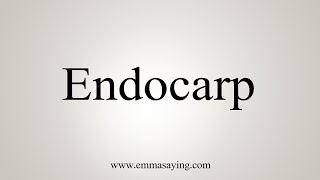 How To Say Endocarp [upl. by Kcirredal]