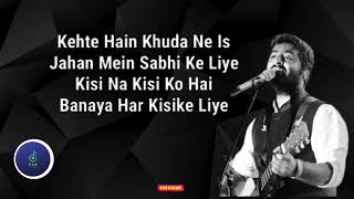 RAABTA LYRICS  ARIJIT SINGH  Kehte Hain Khuda Ne Is Jaha Mein Sabhi Ka Liye [upl. by Yrojram488]