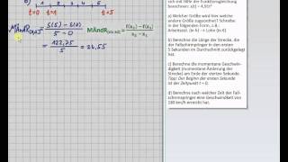 Mittlere Änderungsrate und lokale Änderungsrate  Lösung für Aufgabe 2 [upl. by Alleber]