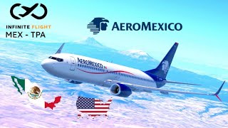 Infinite Flight Mexico City MEX to Tampa TPA  TIMELAPSE  Aeromexico Boeing 737800 [upl. by Anivram]