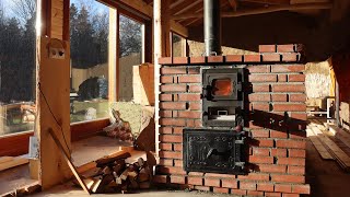 Building a masonry cooking stove in our cabin  Story 17 [upl. by Akehsal769]