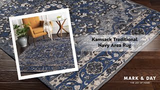 Kamsack Traditional Navy Area Rug [upl. by Darcey]