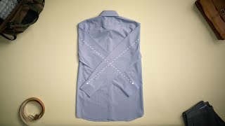 How to Fold a Dress Shirt for Packing  Bonobos [upl. by Karee]