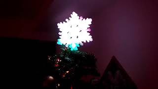 My 2018 XMAS Spectacular  Hallmark Keepsake Musical Snowflake Tree Topper [upl. by Erasmo568]