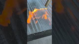 Burning a Table to make it better with POURLA epoxy epoxyresin epoxyart epoxyresinart diy [upl. by Roswald]