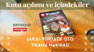 Einhell ŞARJLI köpüklü OTO YIKAMA MAKİNASI KUTU AÇILIMI [upl. by Hatti]