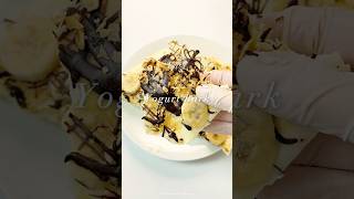 EASY YOGURT BARK 🍌 โยเกิร์ตบาร์คหน้ากล้วยช็อกโกแลต อร่อยลงตัว ง่ายจนงงเหมือนเดิม yogurt recipe [upl. by Dotty295]