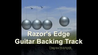 Octavarium  Razors Edge  Solo Guitar Backing track [upl. by Lim]