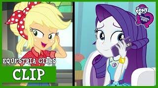 Applejack and Raritys Phone Call  MLP Equestria Girls  Rollercoaster of Friendship Full HD [upl. by Kippie]