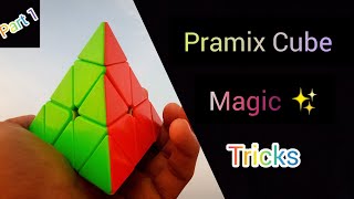 Pramix Cube Tricks To Solve the Cube in 5 seconds  pramid cube magic tricks [upl. by Gnehc]