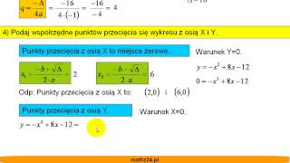 Funkcja kwadratowa do matury i sprawdzianu  Powtórzenie  Matfiz24pl [upl. by Mechling265]