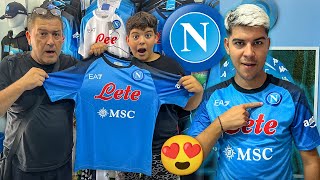 😍💙 Mi Hanno REGALATO la NUOVA MAGLIA del NAPOLI e sono rimasto SORPRESO [upl. by Airotnahs455]