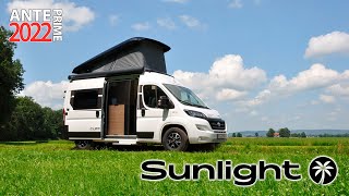 Anteprime 2022 Sunlight presenta i nuovi van con tetto a soffietto e rinnova i motorhome [upl. by Qulllon584]