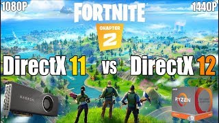 Fortnite  DirectX 11 vs DirectX 12  3900X  5700XT  1080P amp 1440P [upl. by Arahsit479]