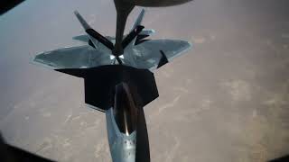 MidAir Refueling of the F22 Raptor – Aerial Mastery in Action [upl. by Assenal]