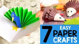 Paper Craft ideas for Kids  7 simple crafts for kids [upl. by Priebe]