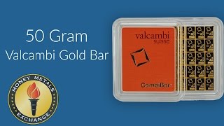 Valcambi 50 Gram Gold Bar  Valcambi SA  Money Metals Exchange [upl. by Hayalat869]