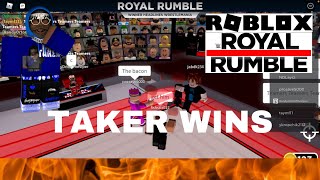 ROBLOX ROYAL RUMBLE MATCH TAKER WINS EPIC [upl. by Holli]