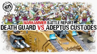 Warhammer 40000 Battle Report Death Guard vs Adeptus Custodes [upl. by Ashlen584]